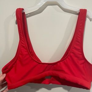 red bikini top
